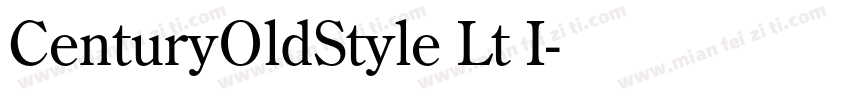 CenturyOldStyle Lt I字体转换